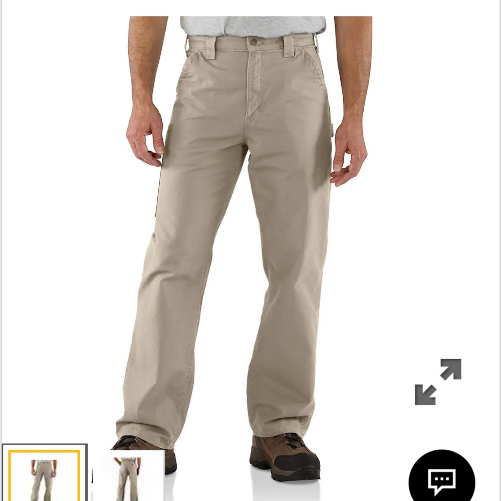 Men’s Carhartt Pants-Loose Original Fit Canvas Work Dungarees 36 x 30